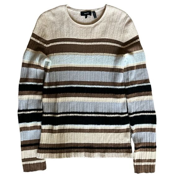 Theory women’s striped wool-blended Sweater in Nocolor. - Picture 6 of 6